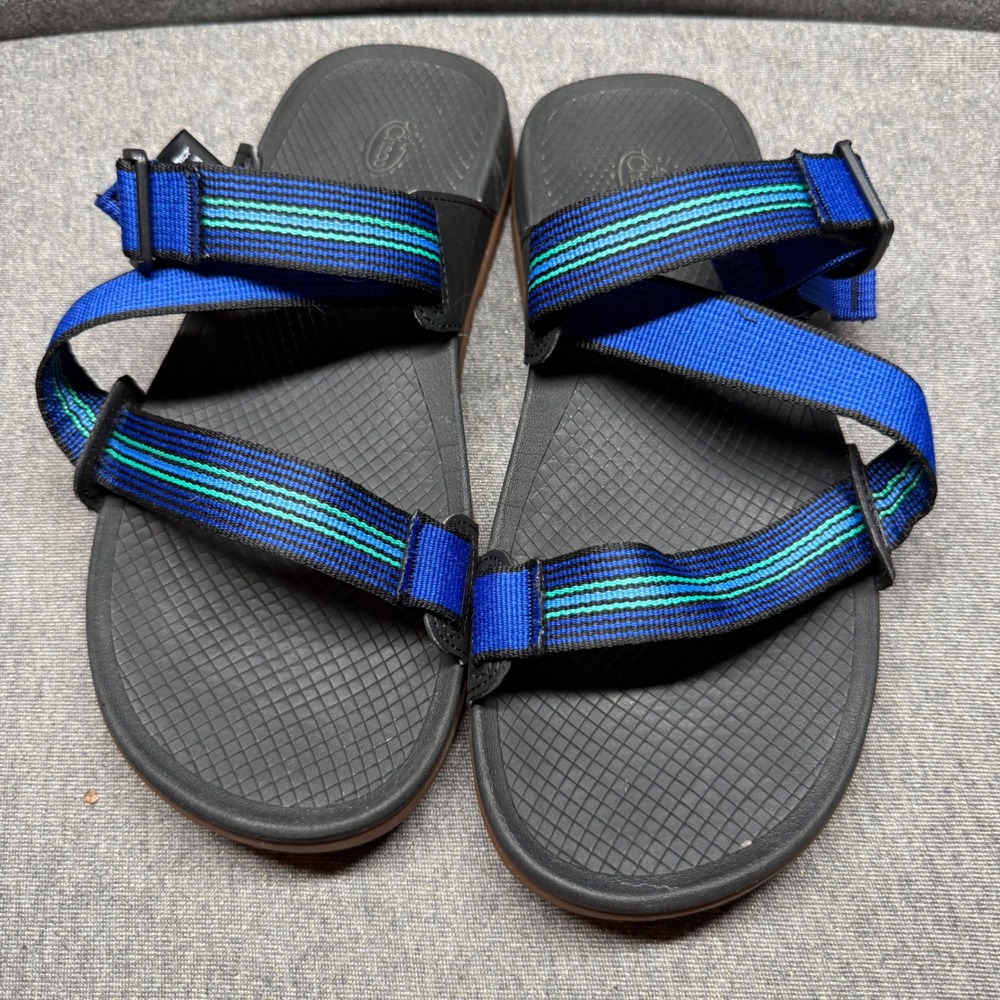 Chaco Slide Hiking Sandals Blue Sport Men's Size 10